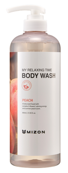 MIZON My Relaxing Time [Peach] shower gel, 800 ml