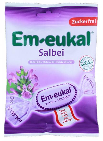 EM-EUKAL Salbei Sugar free konfektes, 75 g