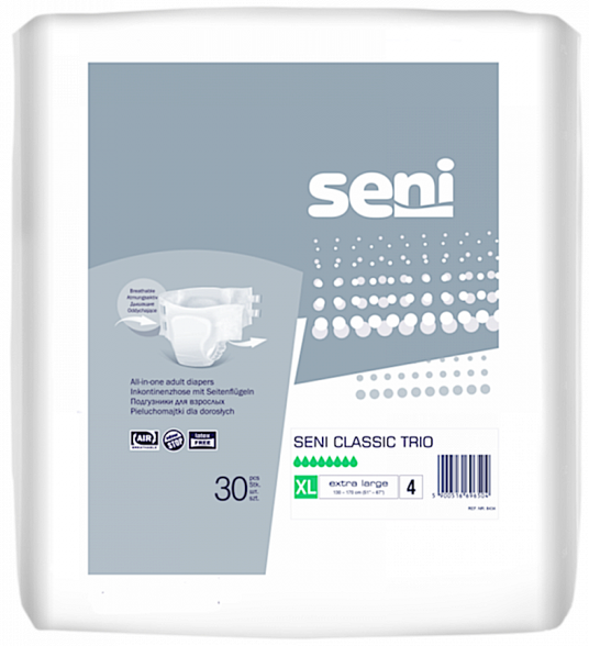 SENI Classic Trio Large (100-150 cm) diapers, 30 pcs.