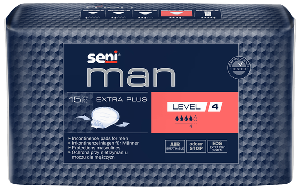 SENI Man Extra Plus (Level 4) urological pads, 15 pcs.