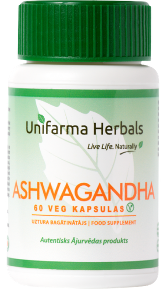 UNIFARMA HERBALS Ashwagandha kapsulas, 60 gab.