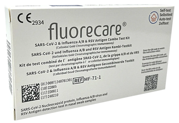 FLUORECARE COVID-19 +A/B grip +RSV tests, 1 gab.