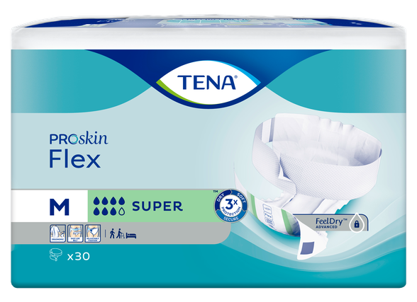TENA Flex Super M подгузники, 30 шт.