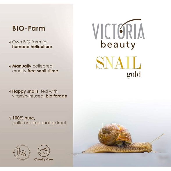 VICTORIA BEAUTY Snail Extract & Argan Oil Gold serums, 30 ml
