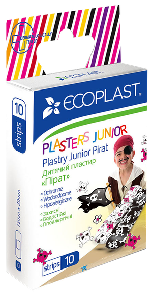 ECOPLAST Pirate bandage, 10 pcs.