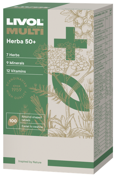 LIVOL  Multi Herba 50 + tabletes, 100 gab.