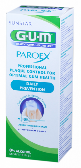 GUM Paroex Daily Prevention mutes skalojamais līdzeklis, 500 ml