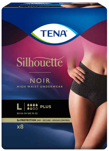 TENA Silhouette Plus Noir L nappy pants, 8 pcs.