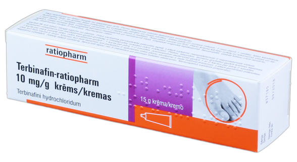 TERBINAFIN-RATIOPHARM 10 mg/g krēms, 15 g