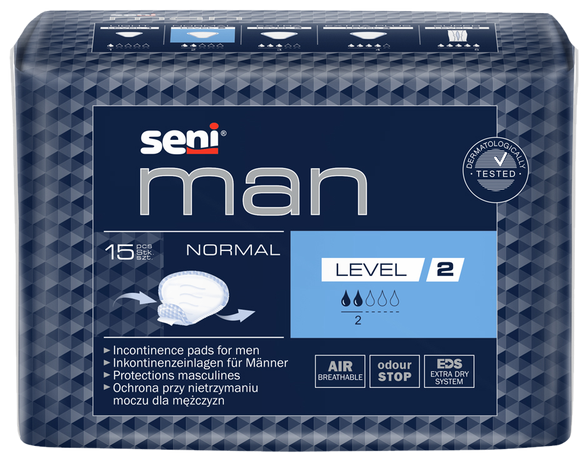 SENI Man Normal (Level 2) urological pads, 15 pcs.
