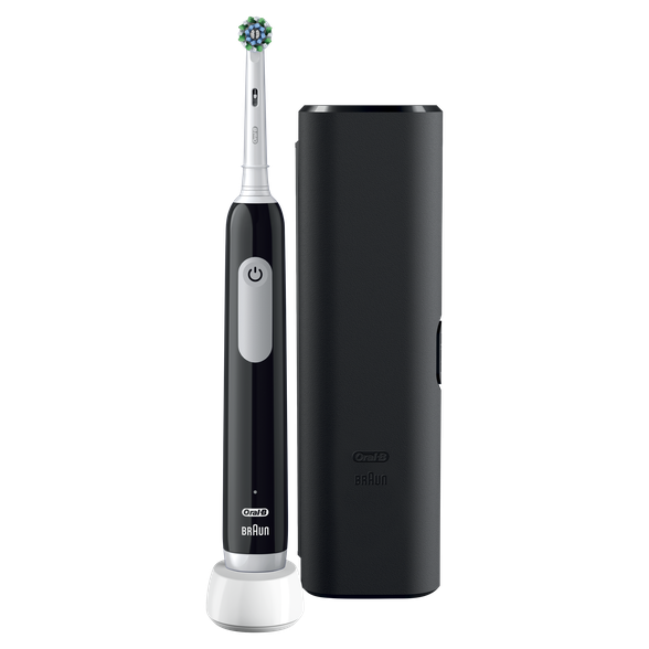 ORAL-B Pro 1 Black с дорожным футляром электрическая зубная щетка, 1 шт.