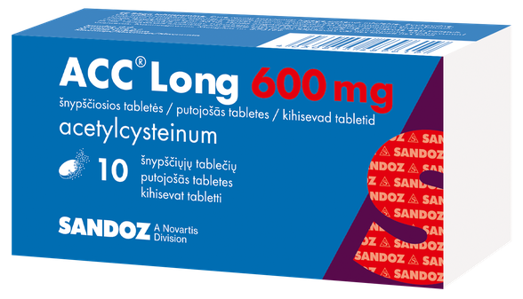 ACC LONG 600 mg putojošās tabletes, 10 gab.