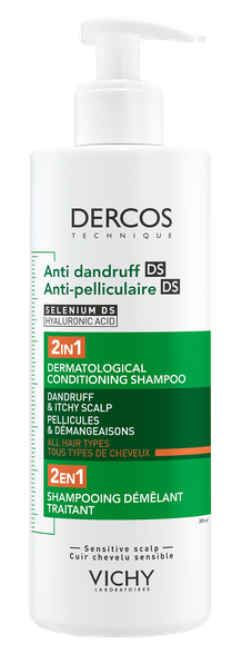 VICHY Dercos Anti Dandruff, 2 in 1 šampūns-kondicionieris, 390 ml