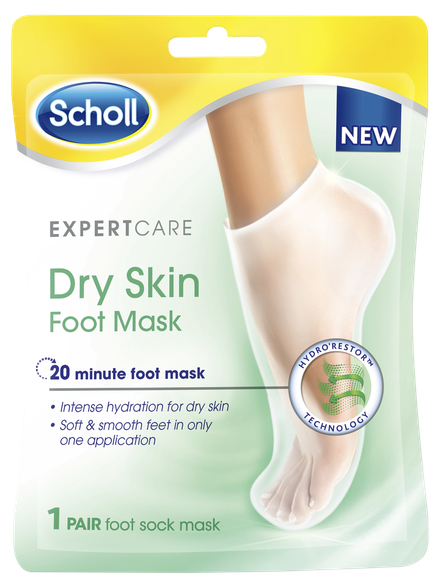 SCHOLL Dry Skin foot mask, 1 pair