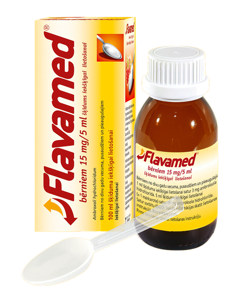 FLAVAMED 15 mg/5 ml sīrups, 100 ml