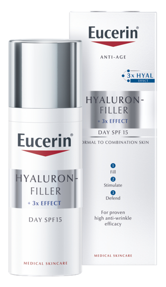 EUCERIN Hyaluron Filler Day SPF 15 sejas krēms, 50 ml