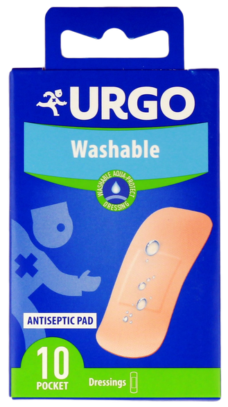 URGO  Washable 1,9 x 7,2 см пластырь, 10 шт.