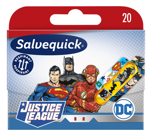 SALVEQUICK Justice League Kids bandage, 20 pcs.