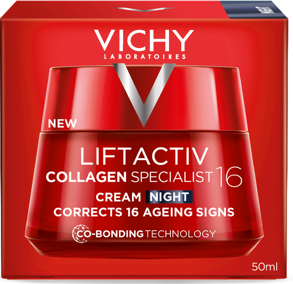 VICHY Liftactiv Collagen 16 Night sejas krēms, 50 ml