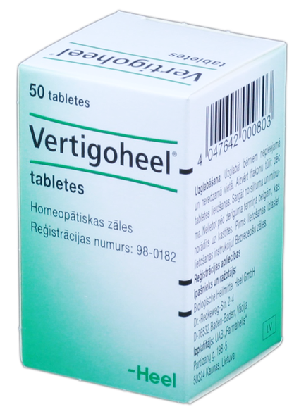 VERTIGOHEEL tabletes, 50 gab.
