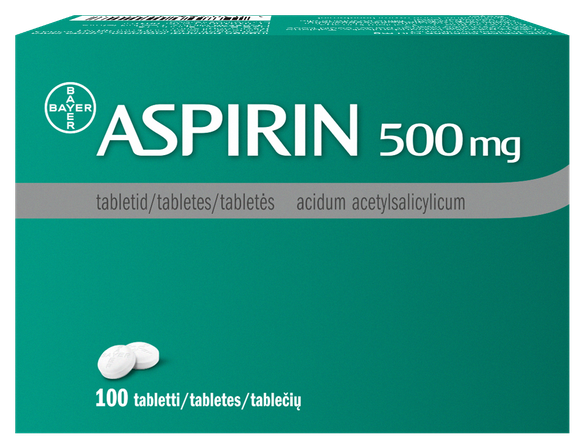 ASPIRIN 500 мг таблетки, 100 шт.