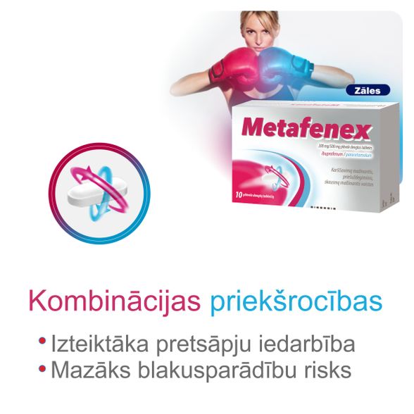 METAFENEX 200 mg/500 mg apvalkotās tabletes, 10 gab.