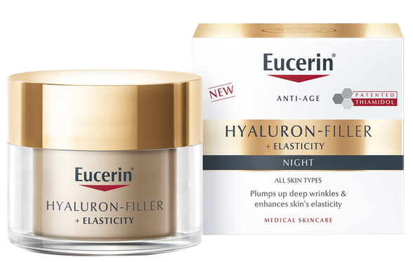 EUCERIN Hyaluron Filler+ Elasticity nakts sejas krēms, 50 ml