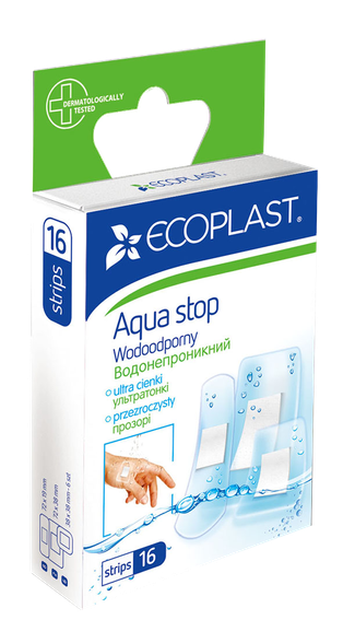 ECOPLAST Aqua Stop bandage, 16 pcs.