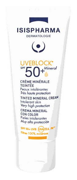 ISISPHARMA Uveblock SPF50+ Tinted Mineral sunscreen, 40 ml