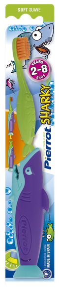 PIERROT Sharky Soft 2-8 g. zobu birste, 1 gab.