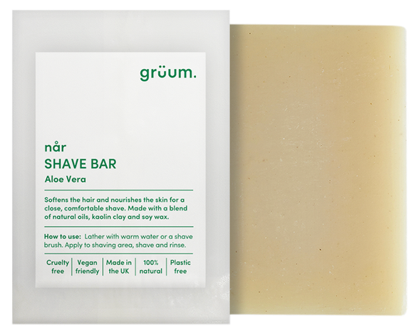 GRUUM Nar Zero Plastic - Aloe Vera shaving soap, 95 g