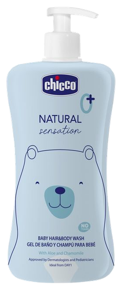 CHICCO Baby Natural Sensation Hair & Body attīrošs līdzeklis, 500 ml