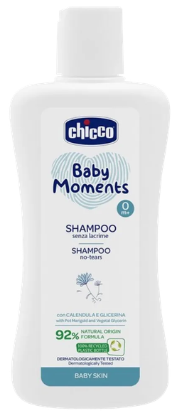 CHICCO Baby Moments shampoo, 200 ml