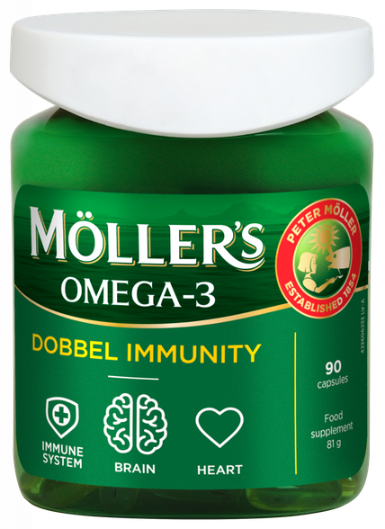 MOLLERS Dobbel Immunity kapsulas, 90 gab.