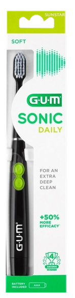 GUM Sonic Daily Power Soft (black) electric toothbrush, 1 pcs.