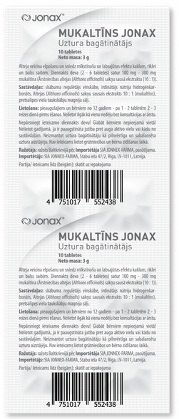 JONAX MUCALTINE pills, 10 pcs.