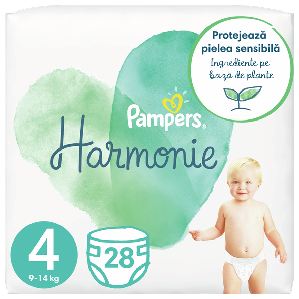 PAMPERS Harmonie 4 (9-14 kg) diapers, 28 pcs.