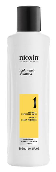 NIOXIN System 1 for Natural Hair with Light Thinning šampūns, 300 ml