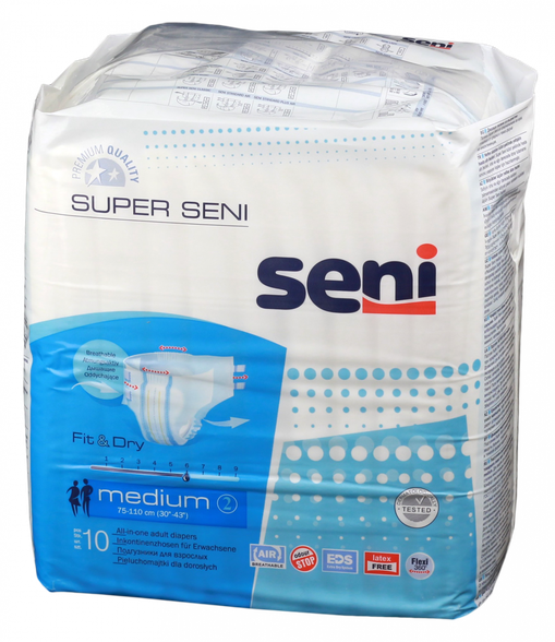 SENI Super Medium diapers, 10 pcs.