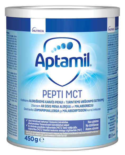 APTAMIL   Pepti MCT piena maisījums, 450 g