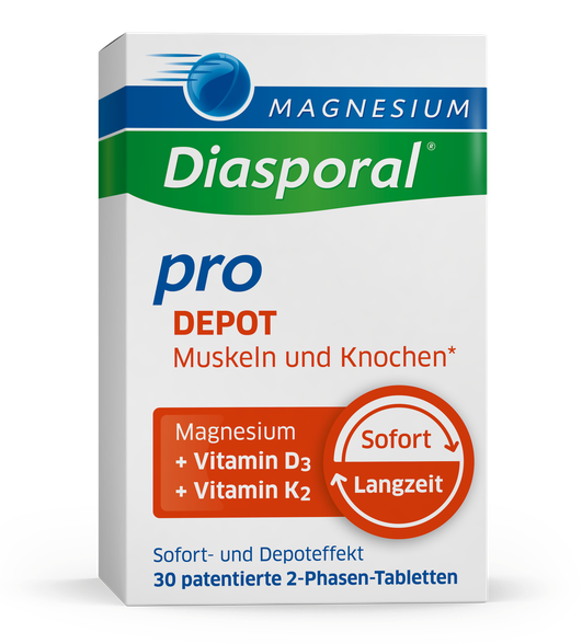 MAGNESIUM DIASPORAL Pro Depot Muskuļiem Un Kauliem tabletes, 30 gab.