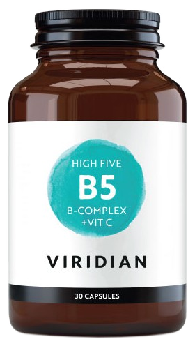 VIRIDIAN B5 B-Complex + Vit C kapsulas, 30 gab.
