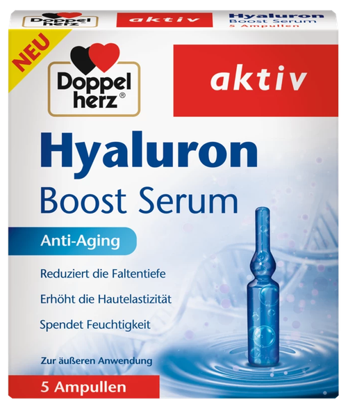 DOPPELHERZ Hyaluronic Boost Serum ампулы, 5 шт.