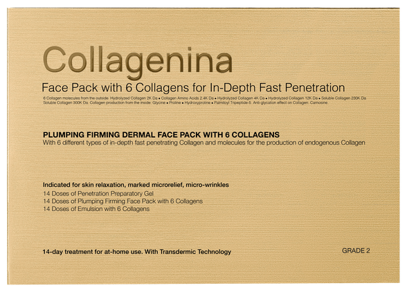 COLLAGENINA Face Pack with 6 Collagens 2x30 ml, 1x50 ml, Grade 2 komplekts, 1 gab.