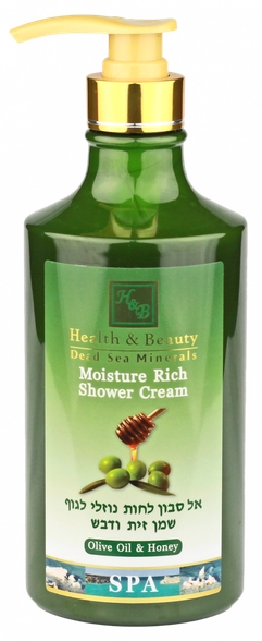 HEALTH&BEAUTY Dead Sea Minerals Olive Oil & Honey dušas krēms, 780 ml