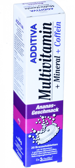 ADDITIVA Multivitamin + Mineral + Coffeine шипучие таблетки, 20 шт.