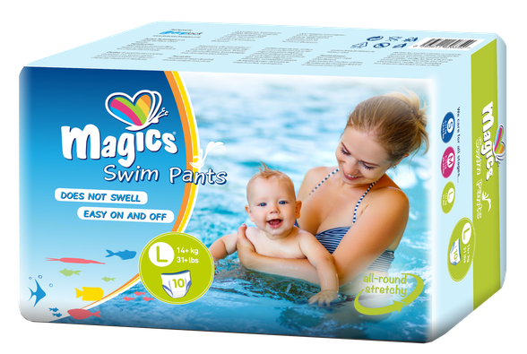 MAGICS Swimpants L (14+kg) nappy pants, 10 pcs.
