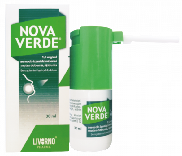 NOVA VERDE 1.5 mg/ml aerosols, 30 ml