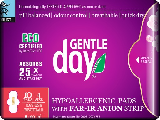 GENTLE DAY Regular Flow higiēniskās paketes, 10 gab.