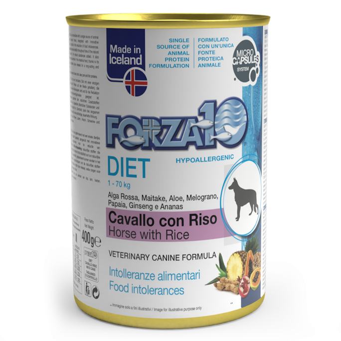FORZA10 Diet Zirgs Ar Rīsiem mitrā barība, 400 g - 1